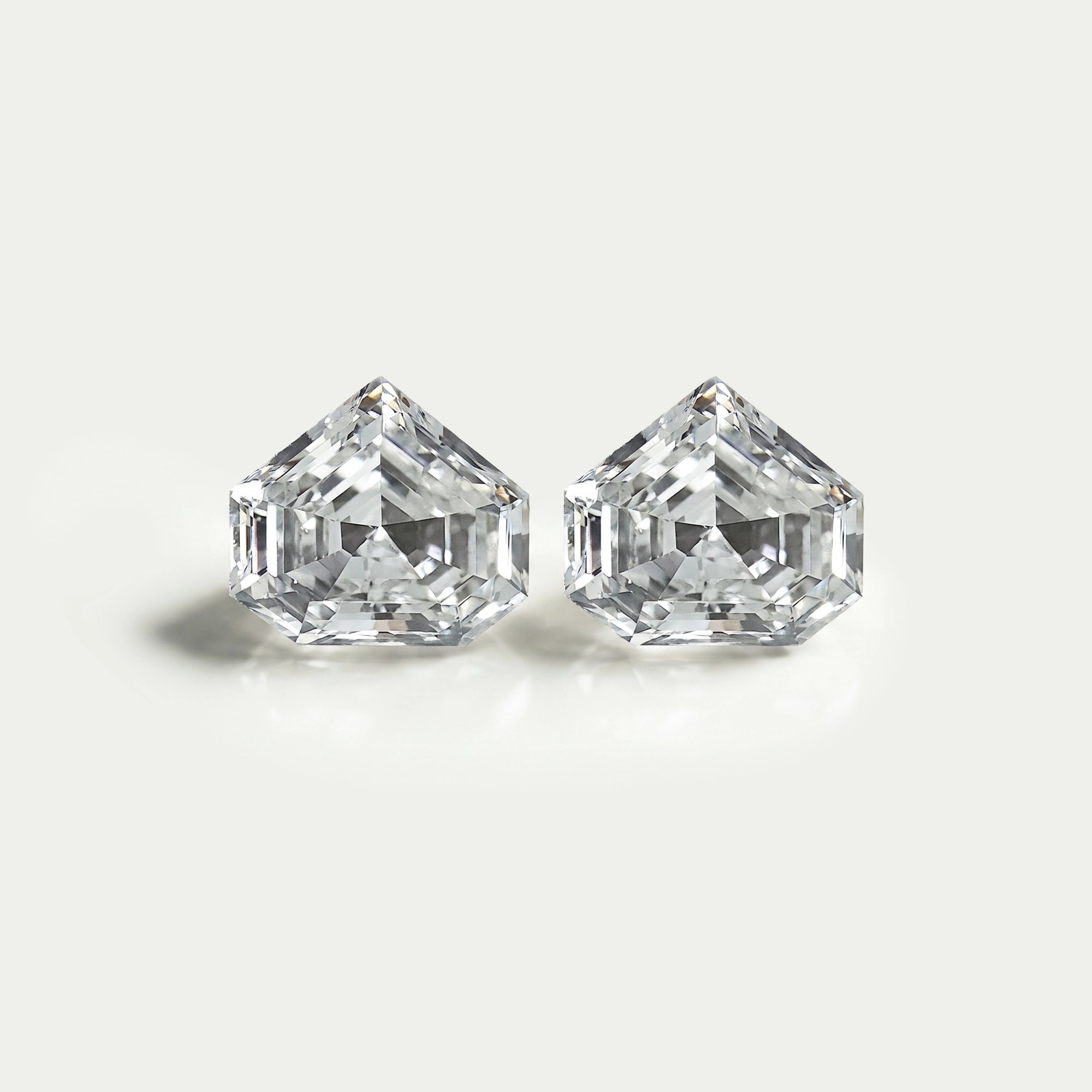 Step Cut Bullet Shape Lab Diamond Matching Pair Loose