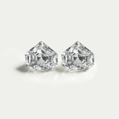 Step Cut Bullet Shape Lab Diamond Matching Pair Loose