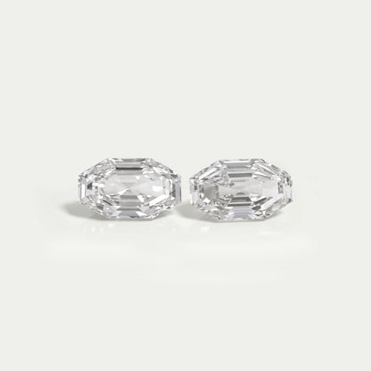 Step Cut Octagon Lab Diamond Matching Pair
