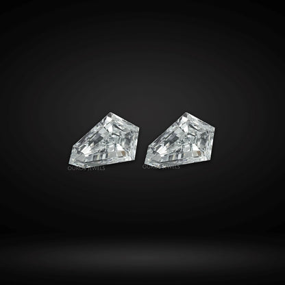 Step Cut Shield Lab Diamond Pair Loose