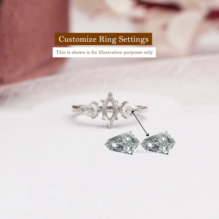 Paire de diamants de laboratoire à coupe étagée