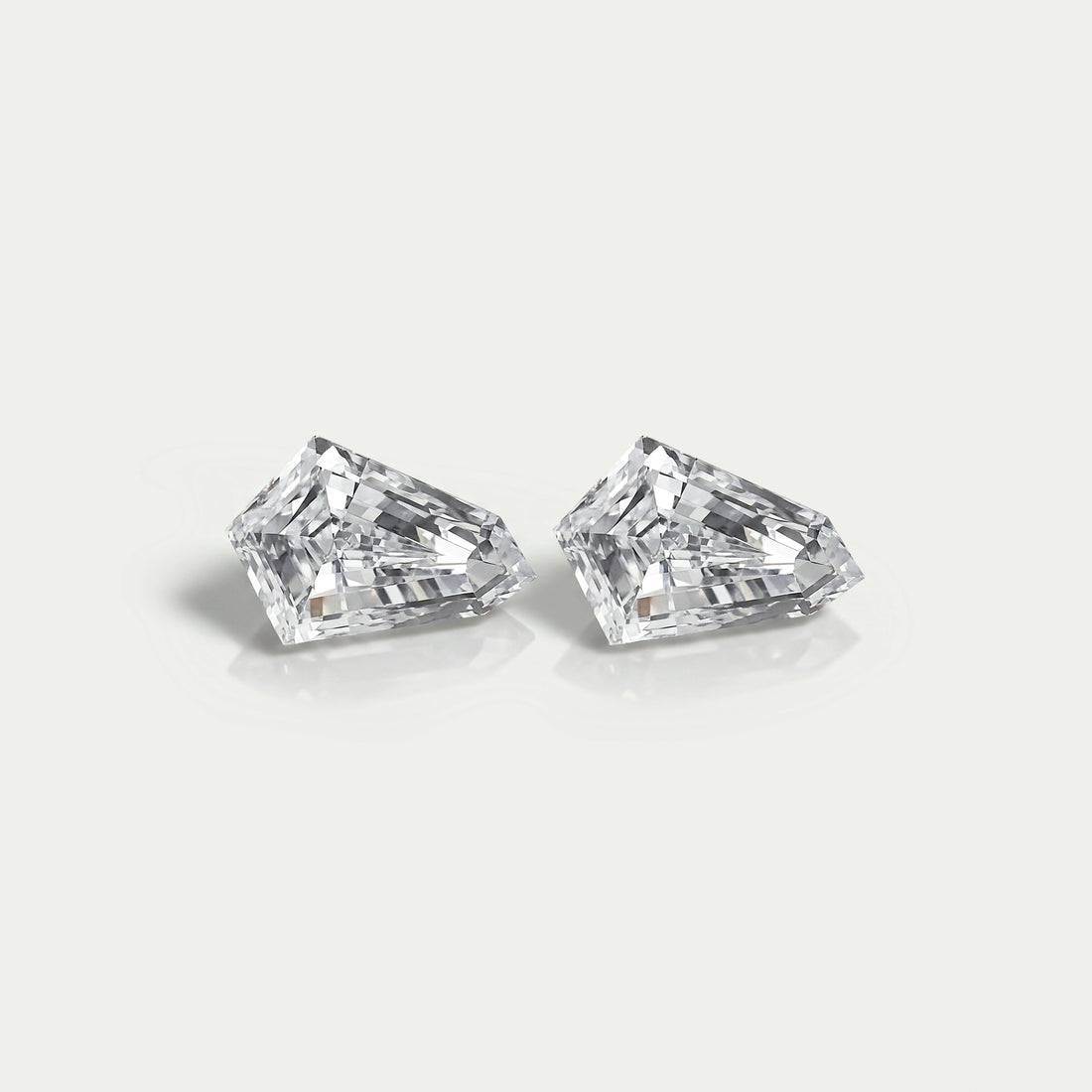 Step Cut Shield Lab Diamond Pair Loose