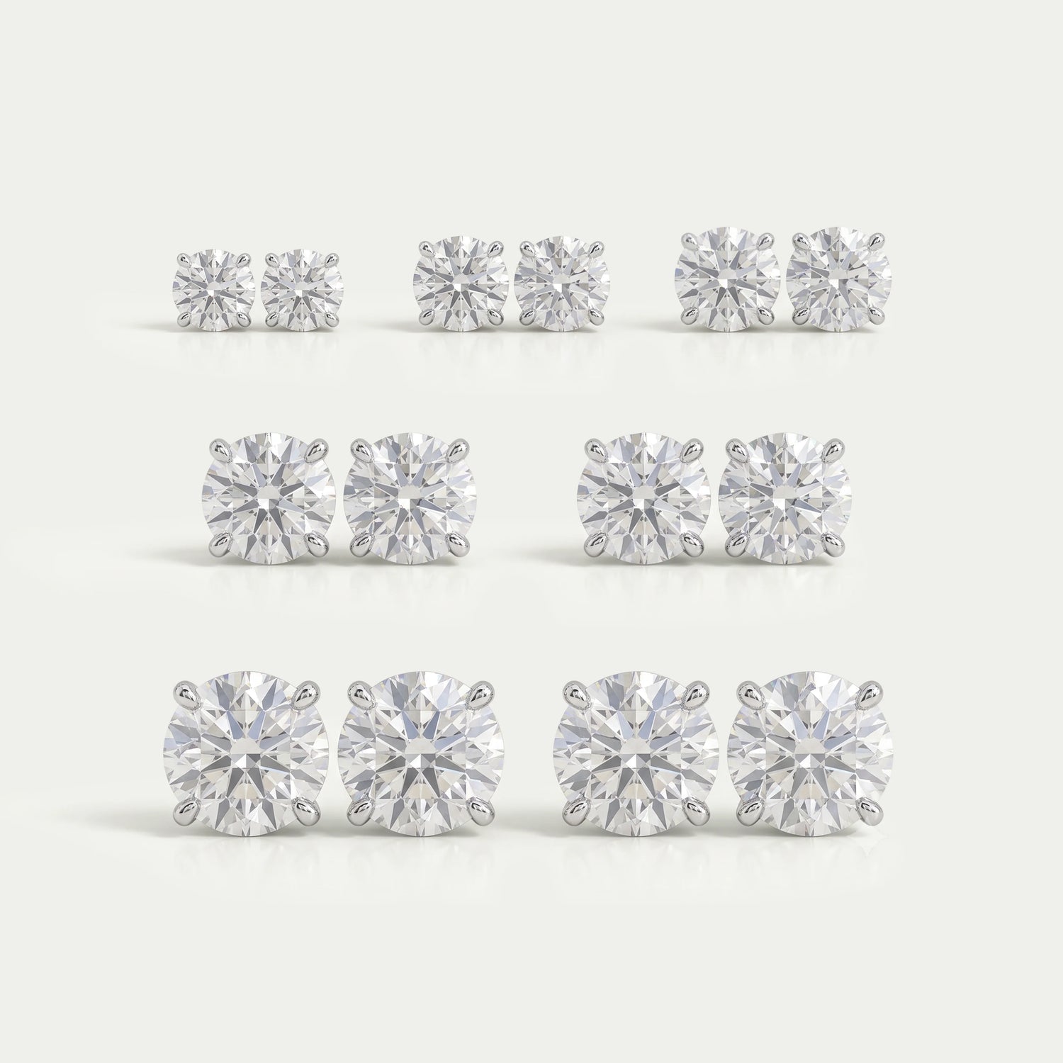 IGI Certified Round Lab Grown Diamond Stud Earrings Earring