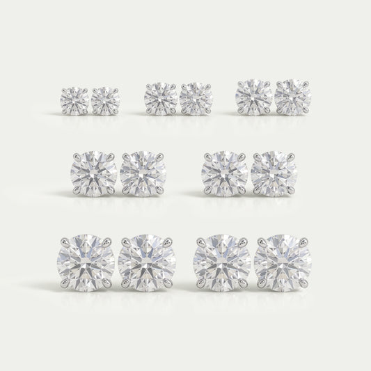 IGI Certified Round Lab Grown Diamond Stud Earrings Earring