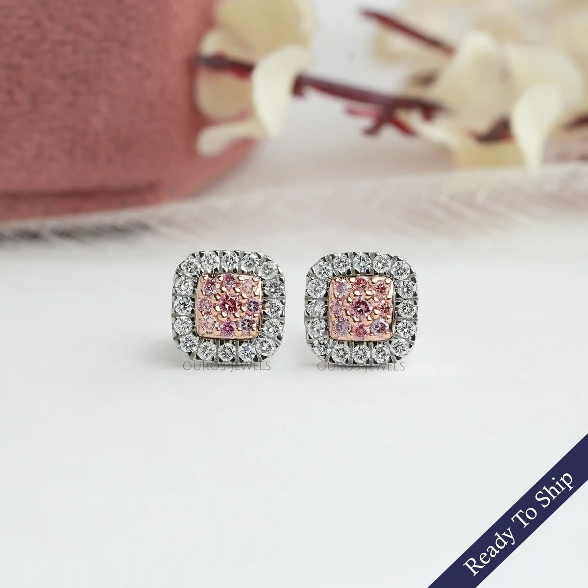 Boucles D'oreilles Carrées En Argent 925 - Créoles 2,5 Cm - Occasion En Bon état