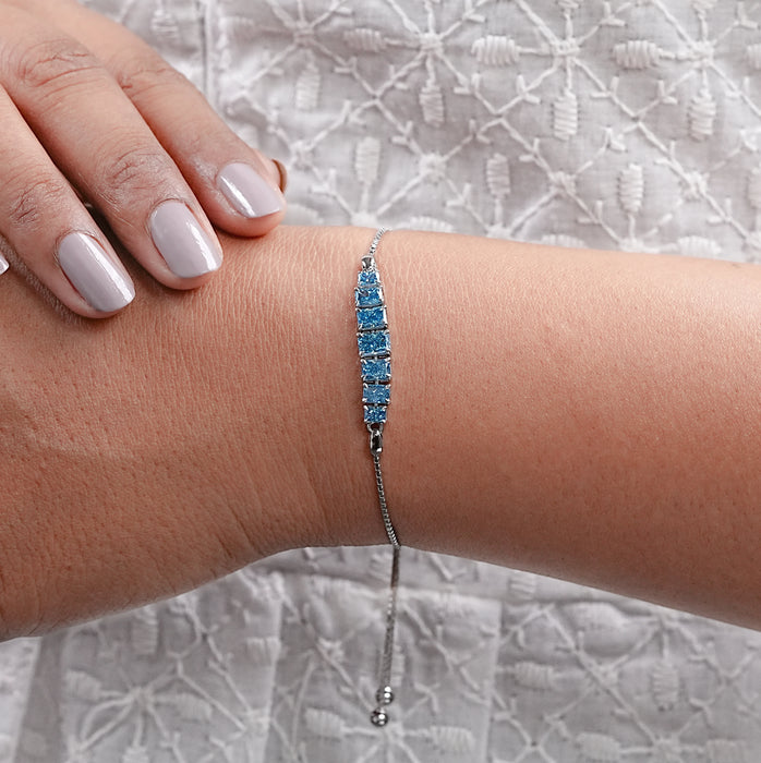 Bracelet chaîne en diamant de couleur fantaisie