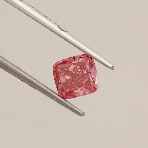 Pink Cushion Cut Lab Grown Diamond