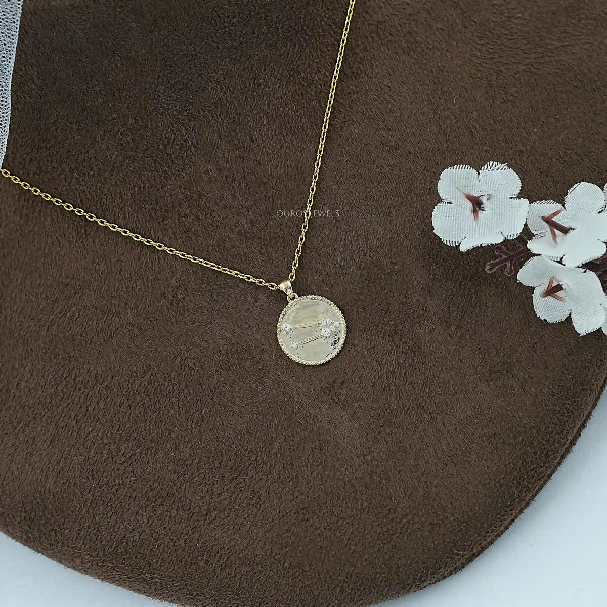 Taurus Zodiac Sign Lab Diamond Pendant