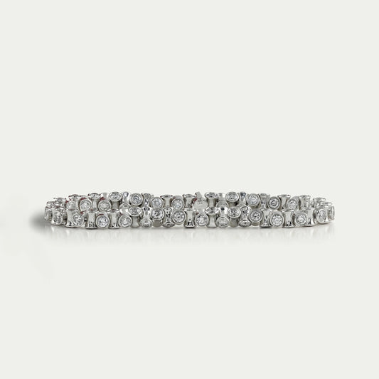 Round Brilliant Lab Diamond Tennis Bracelet