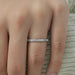 Textured Finish Dainty Diamond Wedding Band Ring