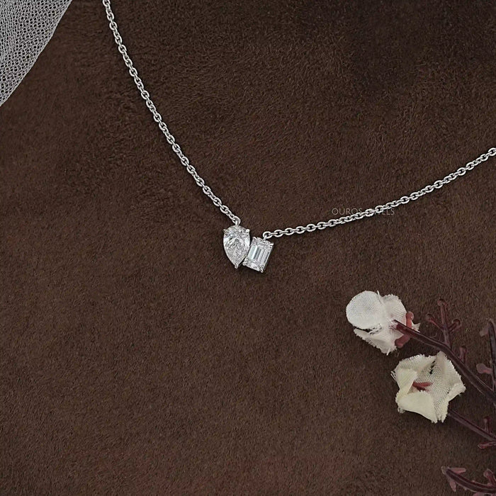 Pear And Emerald Lab Diamond Toi Moi Pendant