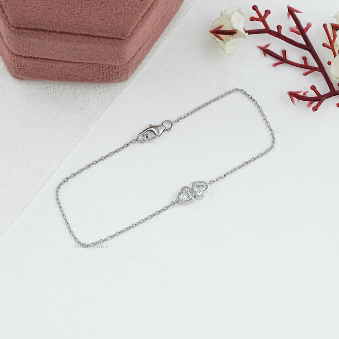 Toi Et Moi Bezel Set Lab Diamond Bracelet