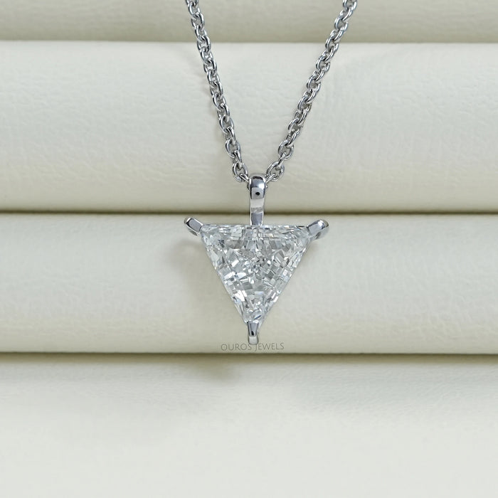 Triangle Cut Lab Diamond Solitaire Pendant