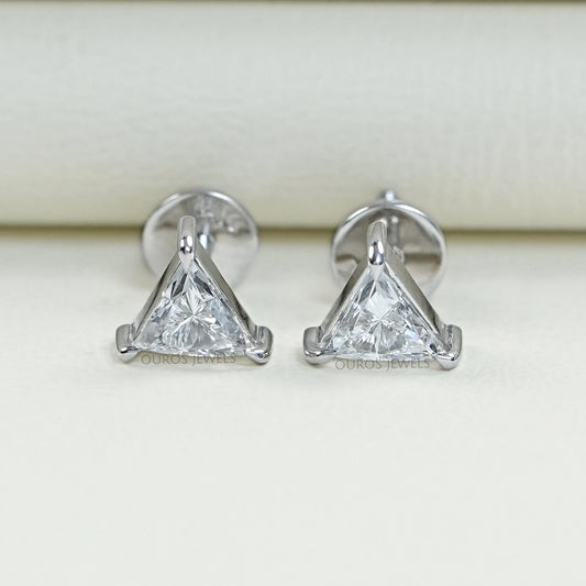 Triangle Cut Lab Diamond Stud Earrings Earrings