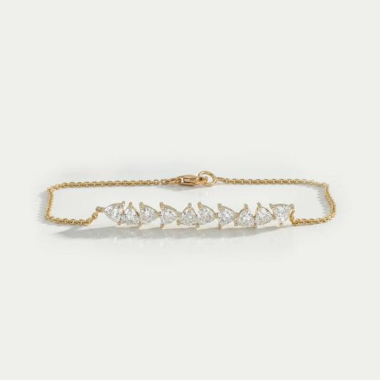 Trillion Cut Lab Diamond Bracelet Bracelet