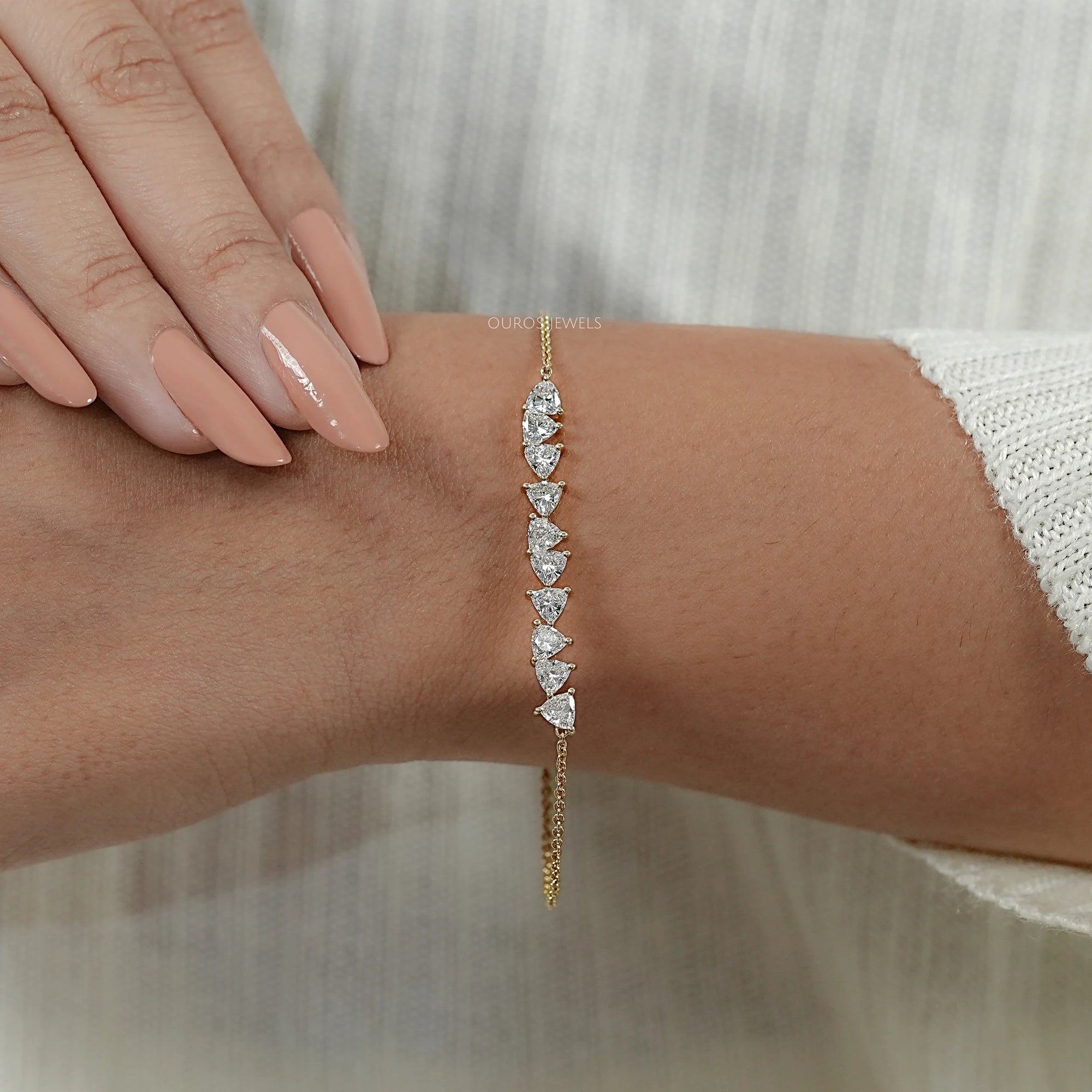 Trillion Cut Lab Diamond Bracelet Bracelet