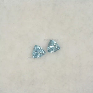 Blue Trillion Cut Lab Grown Diamond Loose