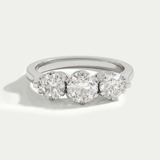 Trilogy Old European Round Cut Engagement Ring Rings