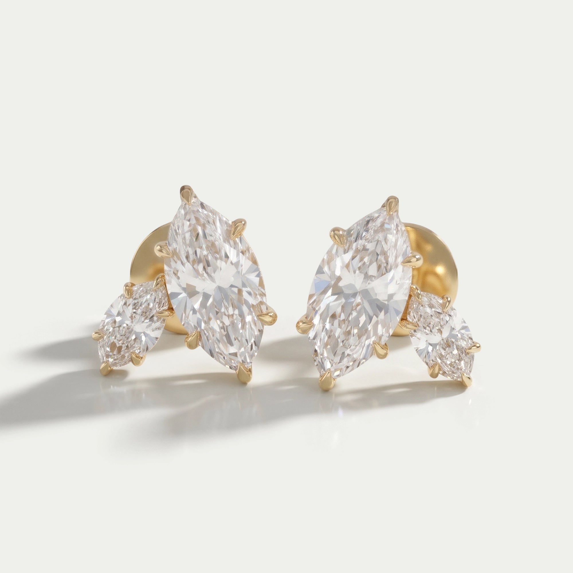 Twin Marquise Lab Diamond Stud Earrings Earrings