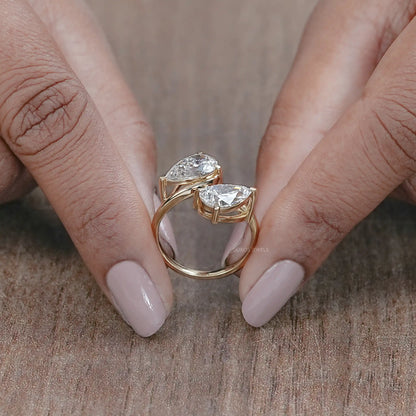 Pear Lab Diamond Toi Et Moi Engagement Ring Rings