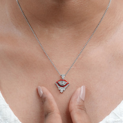 Antique Lip Cut Lab Grown Diamond Cluster Pendant Necklaces