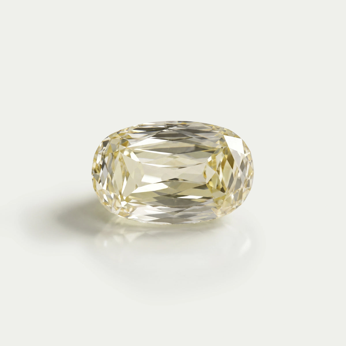 0.75 Carat Vivid Yellow Old Mine Cushion Cut Lab Diamond