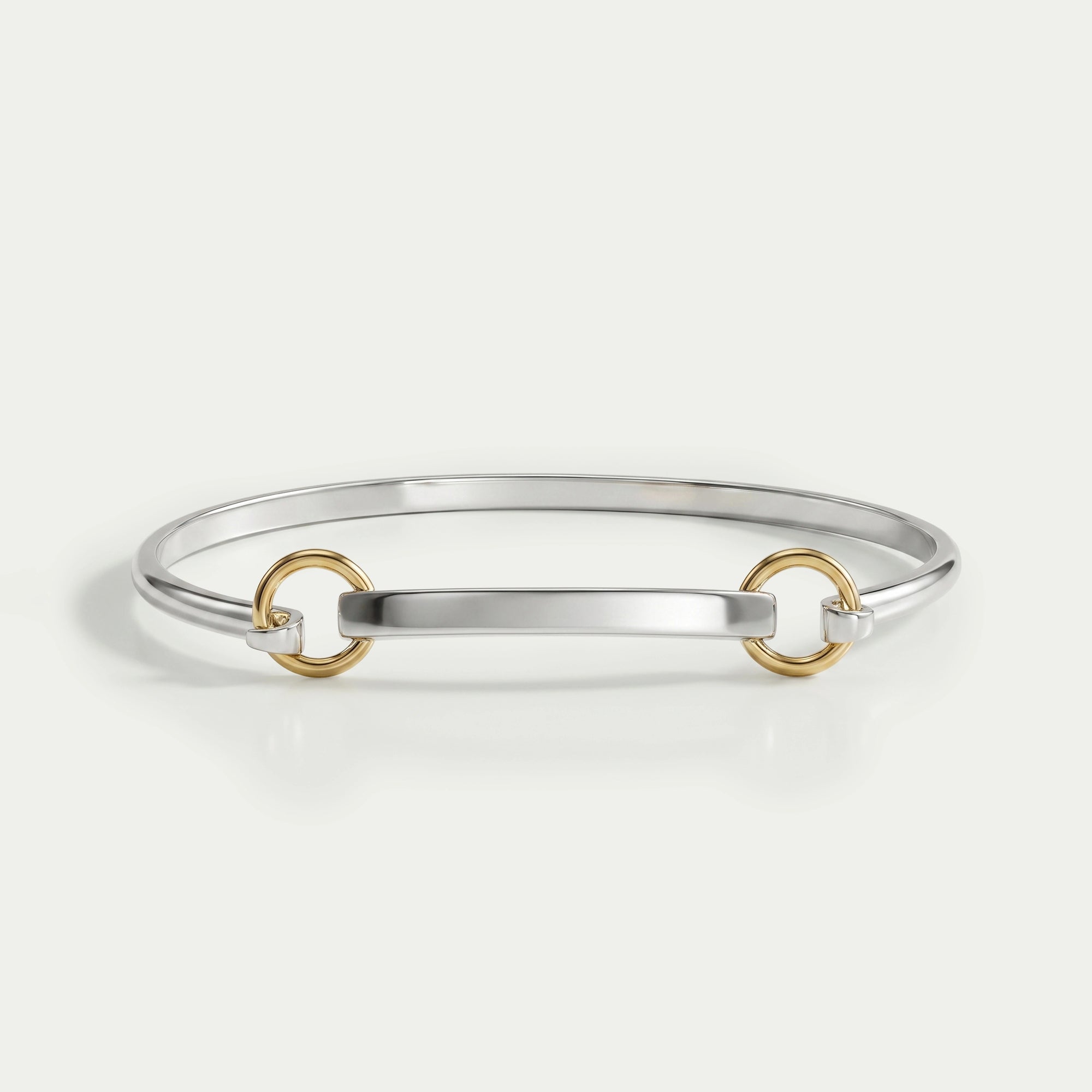 White Gold Linked Bangle