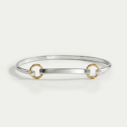 White Gold Linked Bangle
