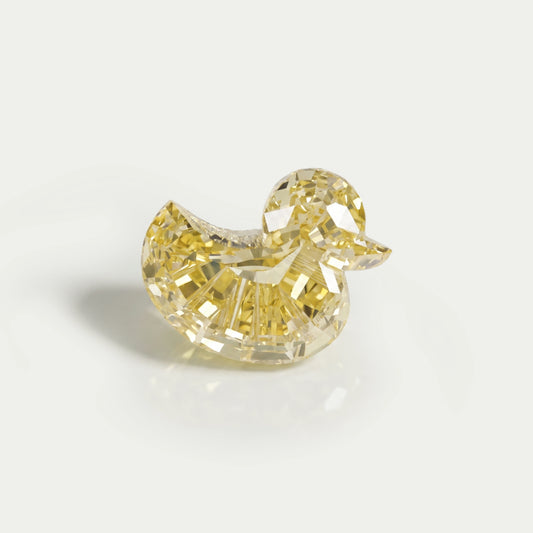 Yellow Duck Cut Lab Grown Diamond