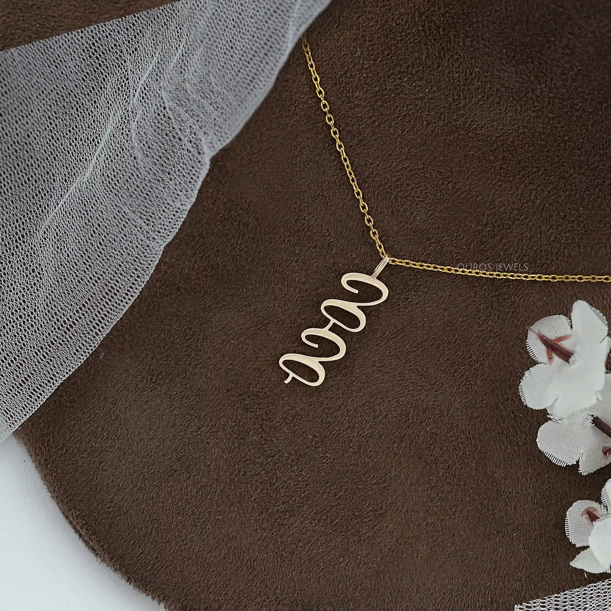 COCO Customized Letter Yellow Gold Pendant Necklaces