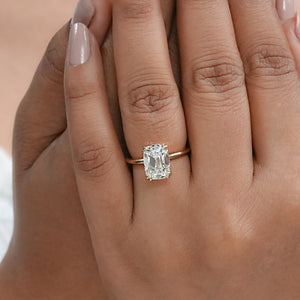 Old Mine Cushion Lab Diamond Solitaire Ring