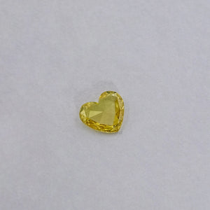 Yellow Heart Rose Cut Lab Grown Diamond