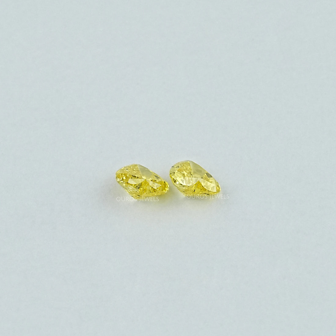 Yellow Heart Lab Grown Diamond Matching Pair Loose