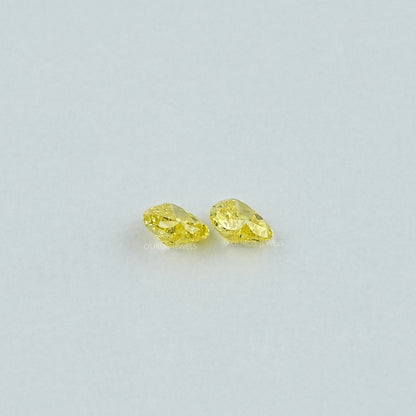 Yellow Heart Lab Grown Diamond Matching Pair Loose