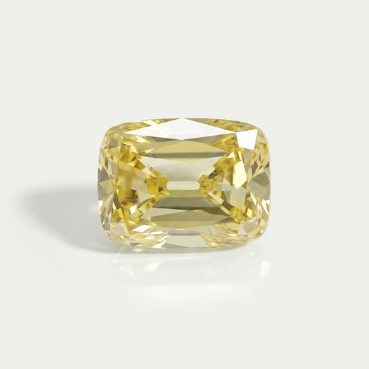 Yellow Old Mine Cushion Lab Grown Loose Diamond Loose