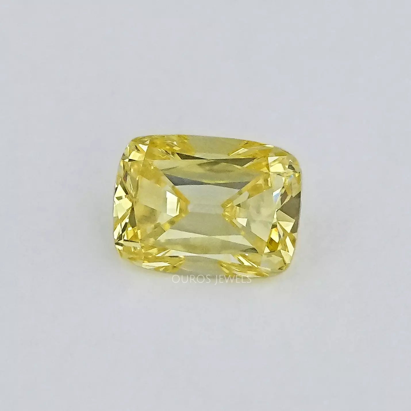 Yellow Old Mine Cushion Lab Grown Loose Diamond Loose