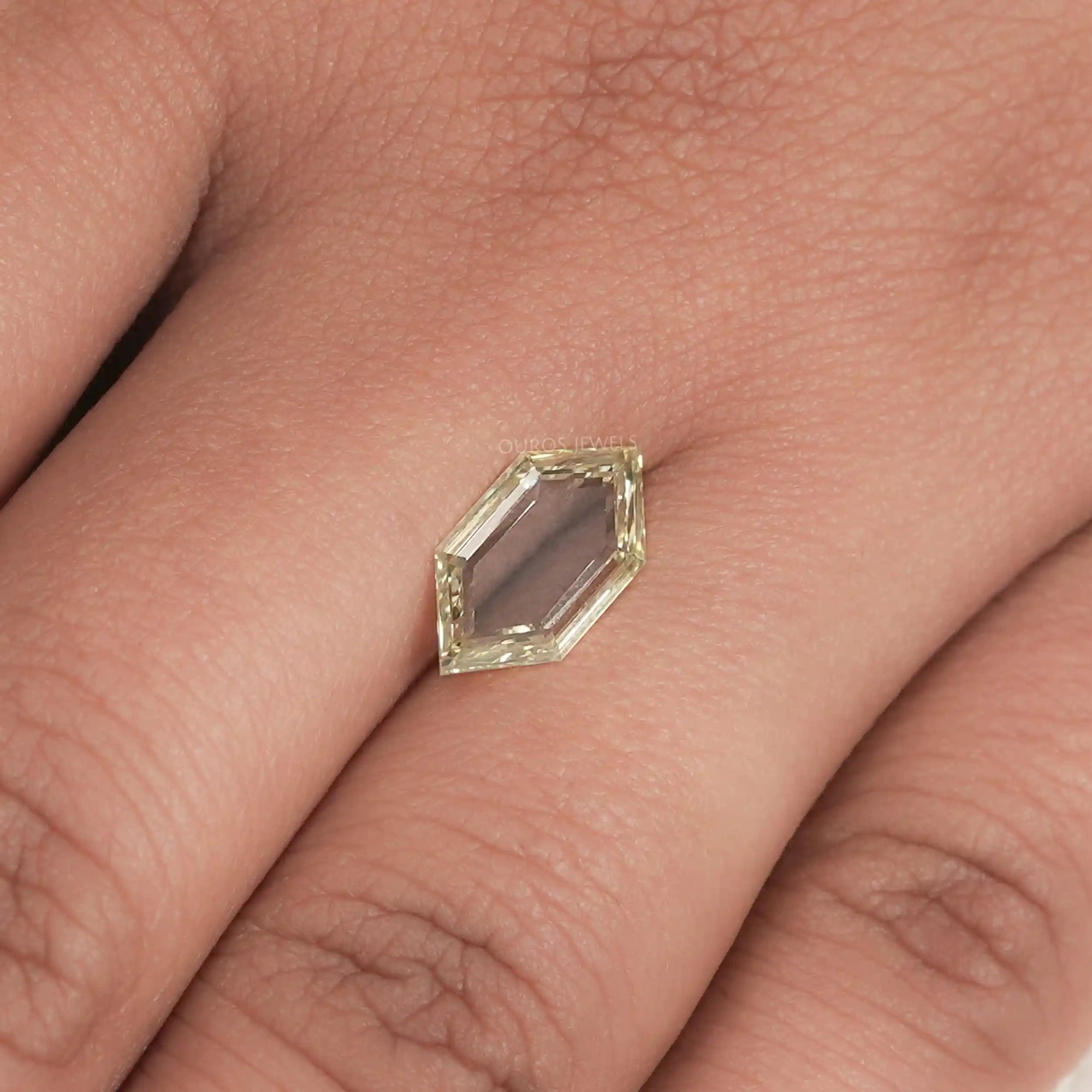 Fancy Yellow Portrait Hexagon Cut Lab Grown Diamond