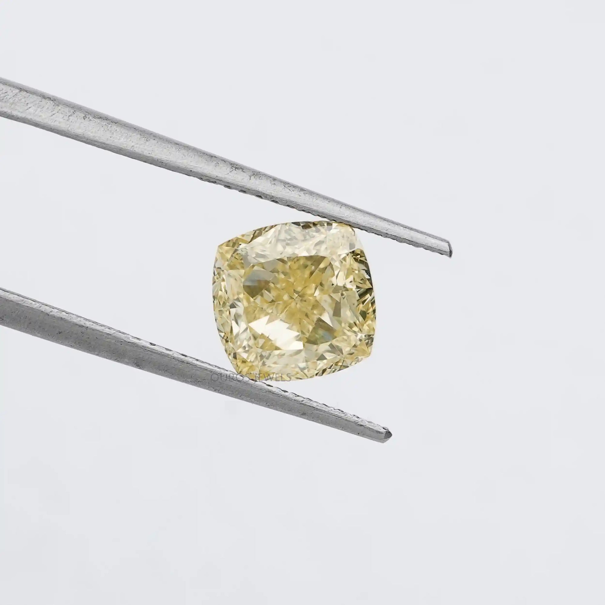 Fancy Vivid Yellow Cushion Loose Lab Grown Diamond