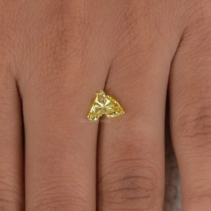 1.55 Carat Yellow Horse Cut Lab Grown Diamond