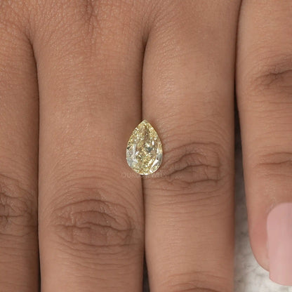 2.15 Carat Yellow Pear Cut Lab Diamond
