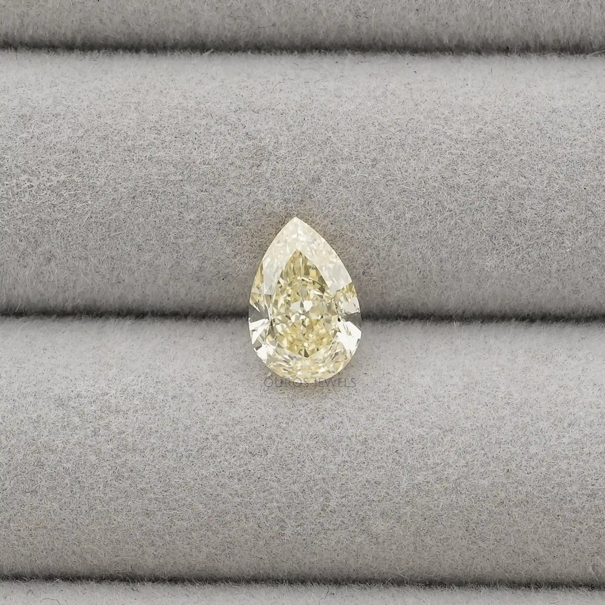2.15 Carat Yellow Pear Cut Lab Diamond