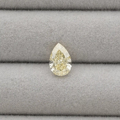 2.15 Carat Yellow Pear Cut Lab Diamond