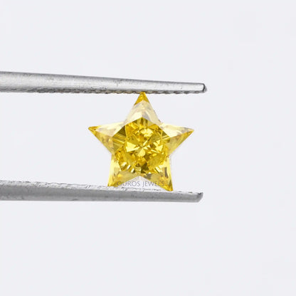 Fancy Yellow Star Cut Lab Grown Diamond