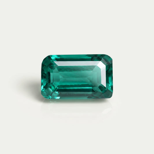 Zambian Green Emerald Cut Gemstone