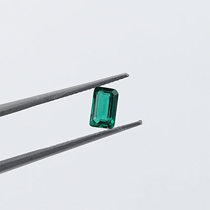 Zambian Green Emerald Cut Gemstone Loose