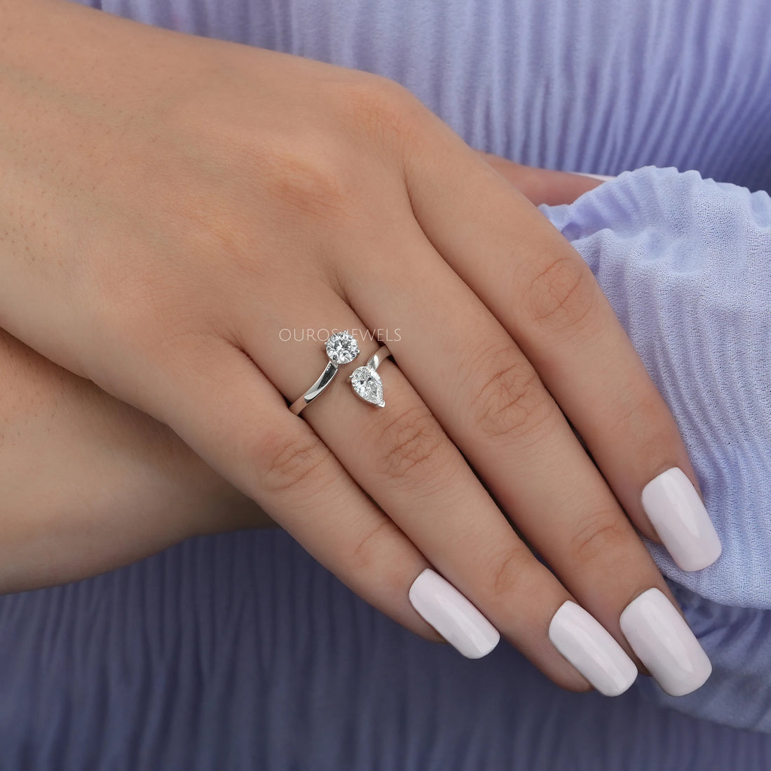 Pear And Round Bypass Setting Ring