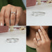 collages of emerald and heart-cut lab diamond toi et moi engagement ring