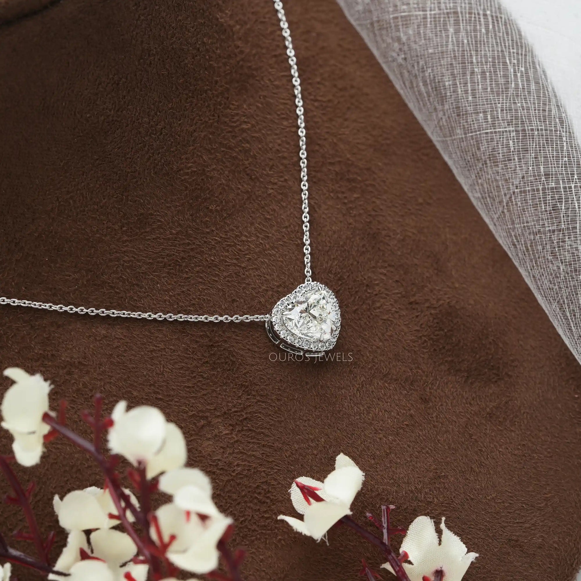 Heart Cut Lab Grown Diamond Pendant Necklaces