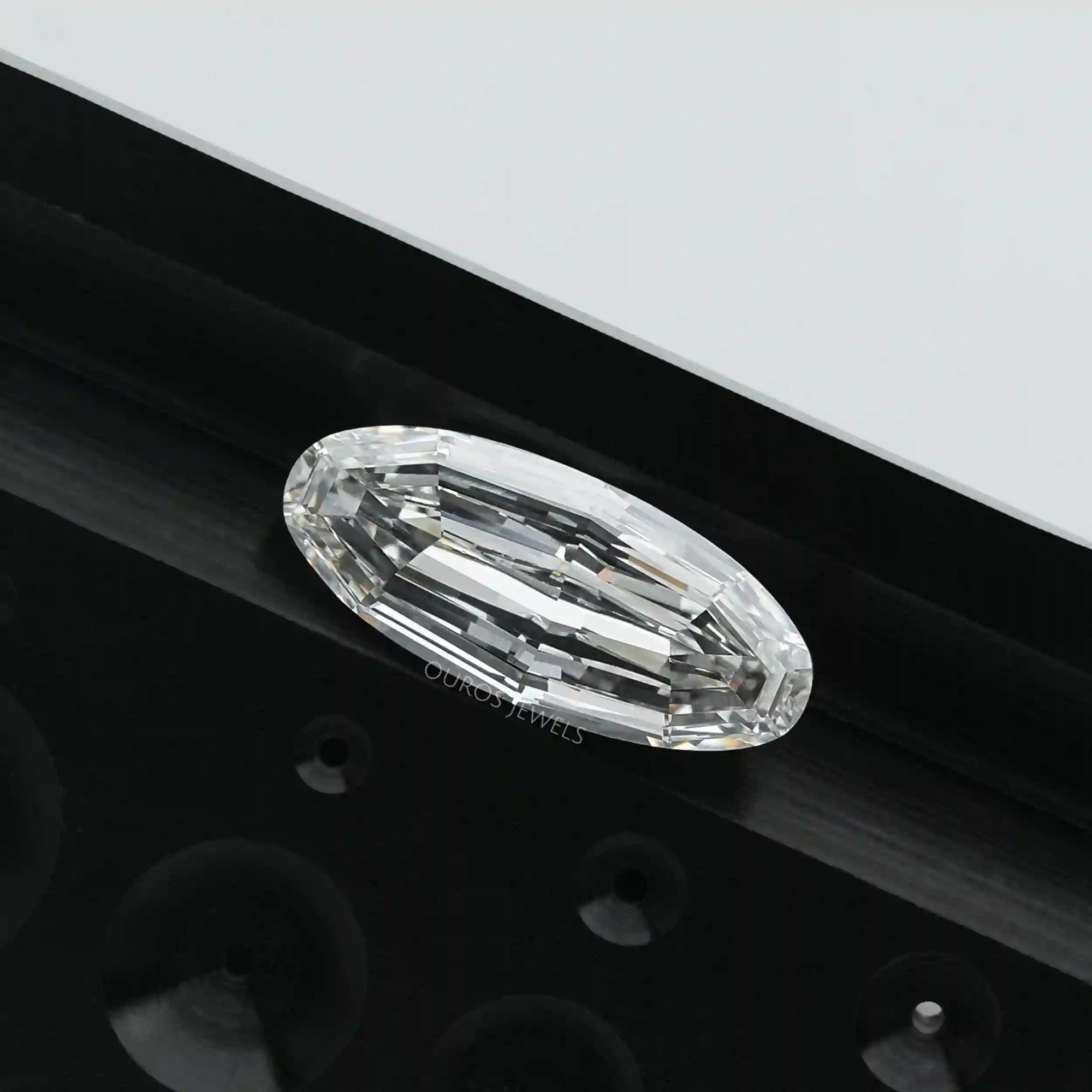 Step Cut Long Oval Lab Grown Diamond Loose