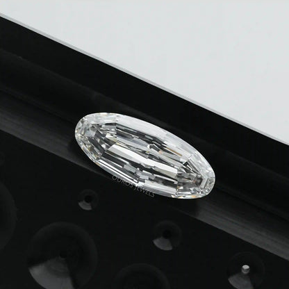 Step Cut Long Oval Lab Grown Diamond Loose